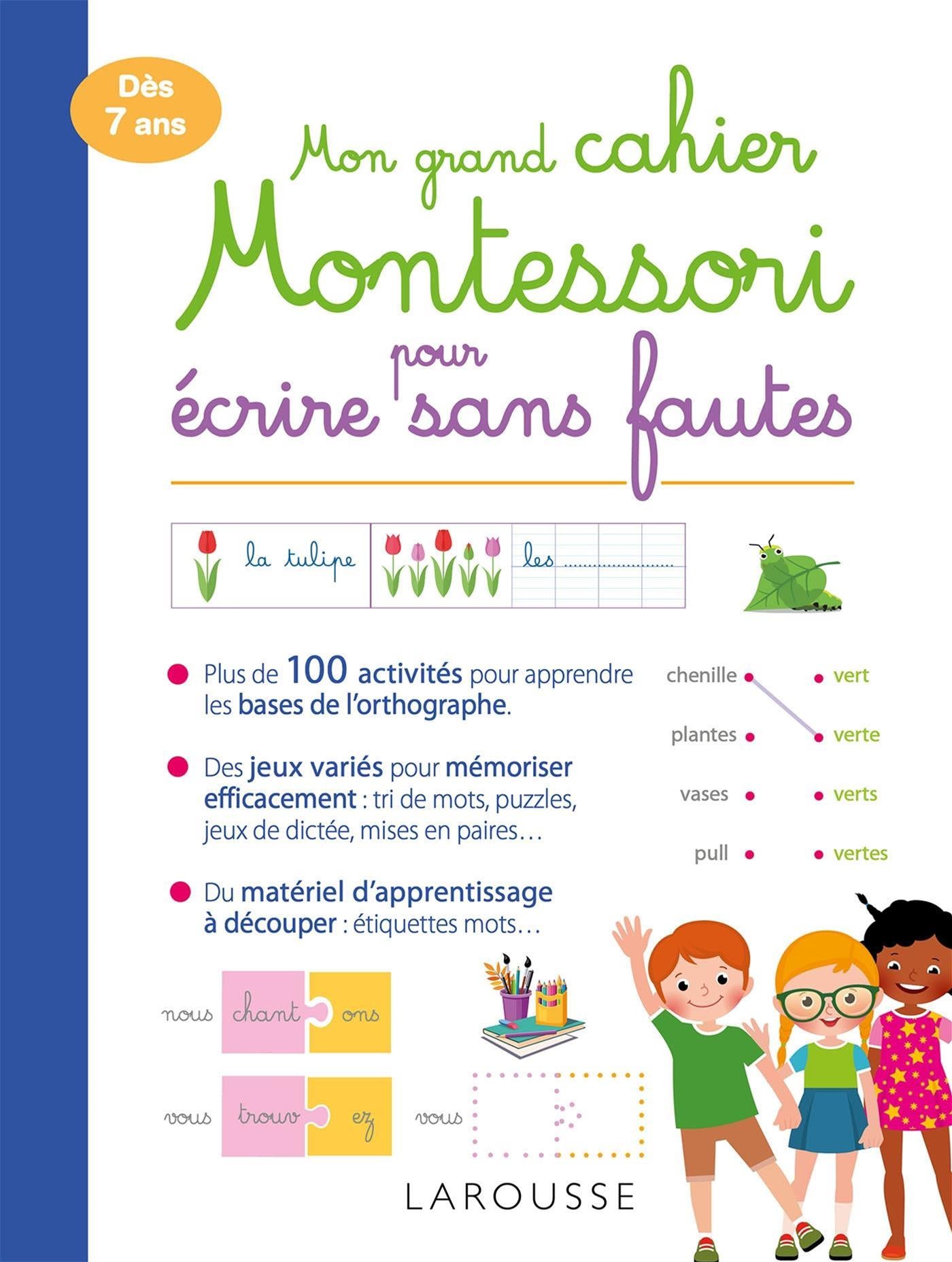 Mon grand cahier Montessori des maths : un cahier d'activités