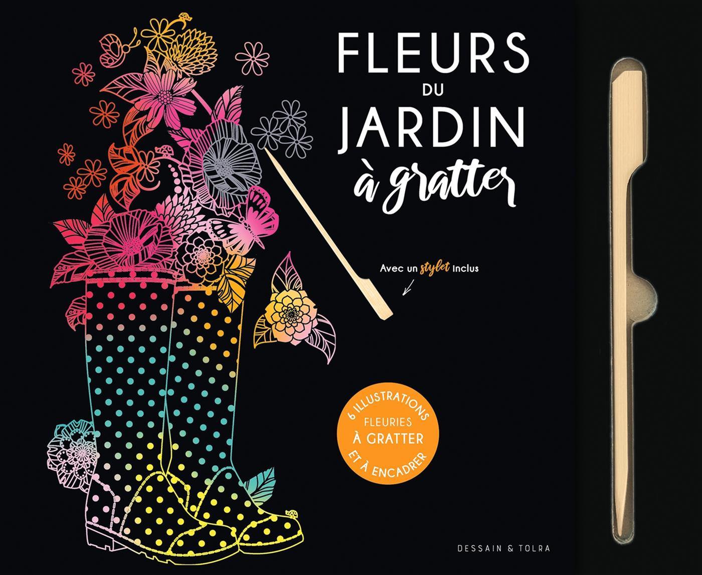 FLEURS DU JARDIN -6 ILLUSTRATIONS A..
