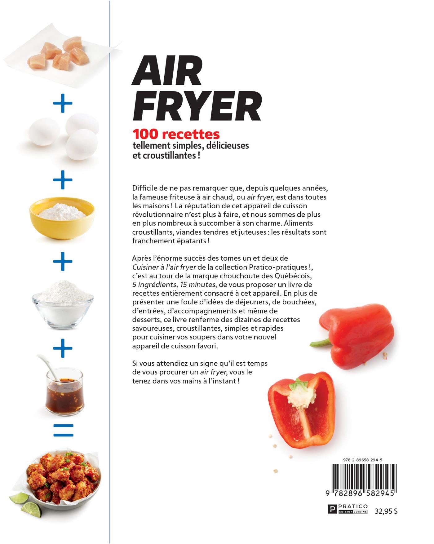 Air fryer en 5-15 : 100 recettes tellement simples, délicieuses et cro –  QUB livre