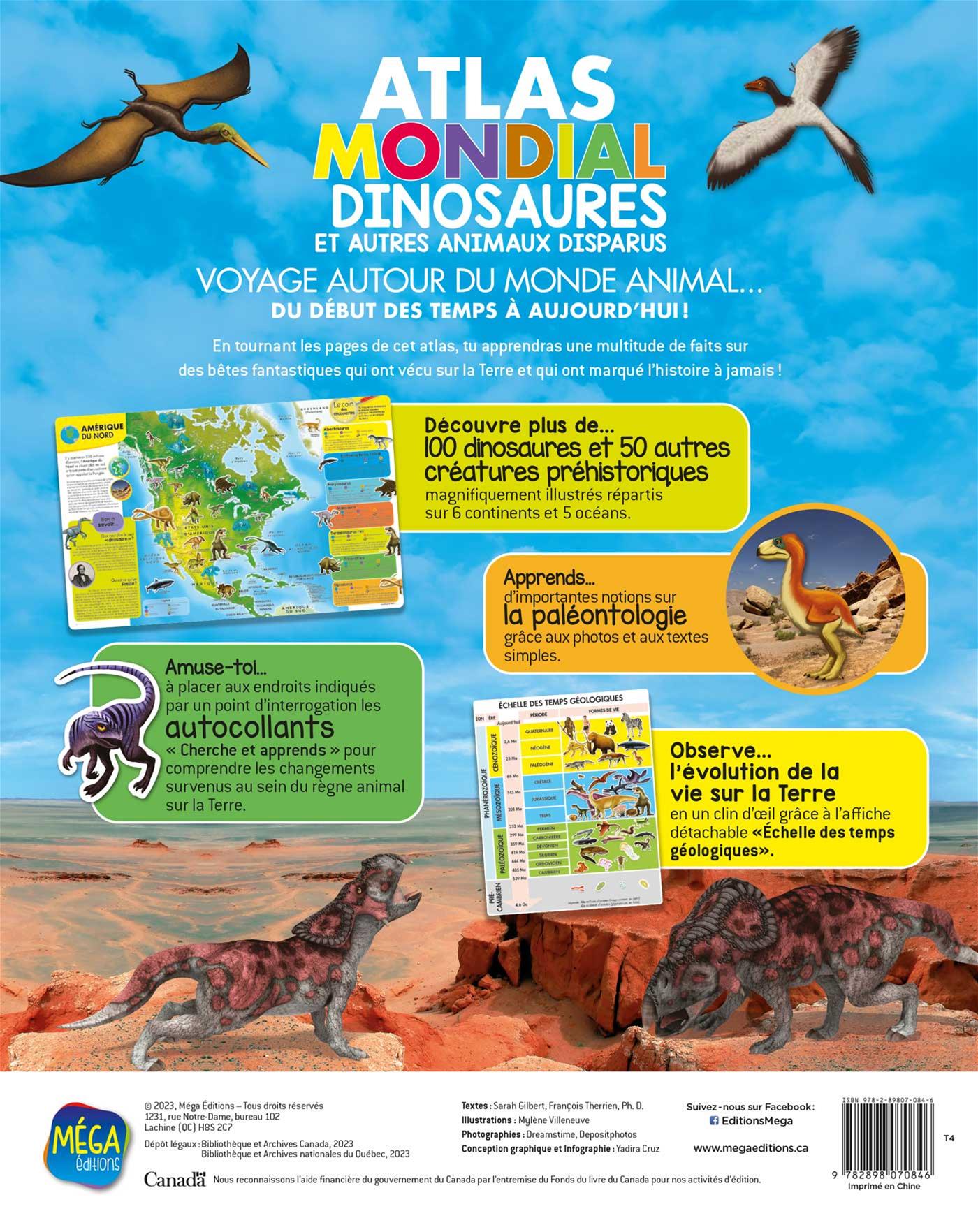 Atlas mondial des dinosaures et autres animaux disparus – QUB livre